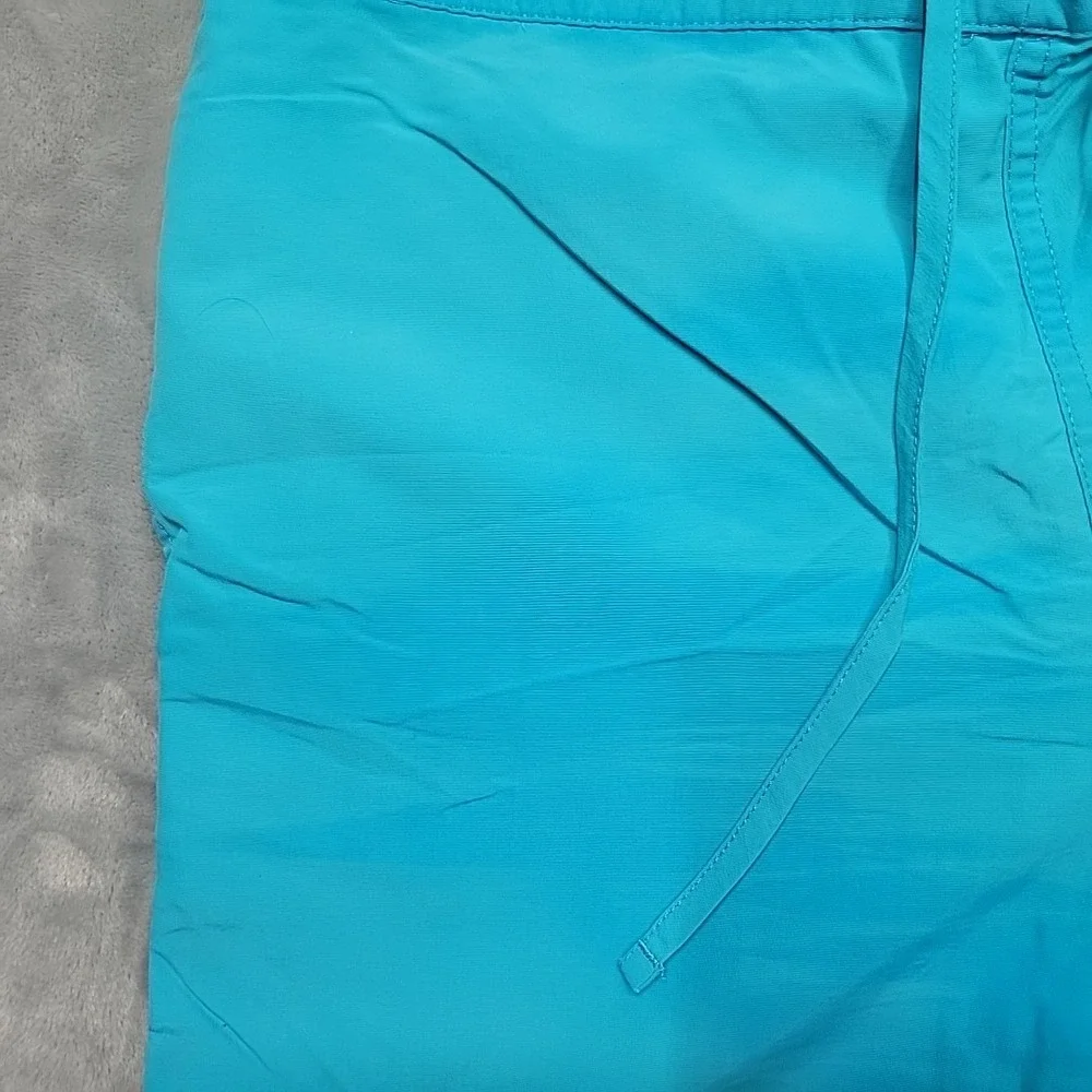 L.L. Bean Shorts Mens M Blue Supplex Nylon Board Swim Trunks Hiking Outdoor